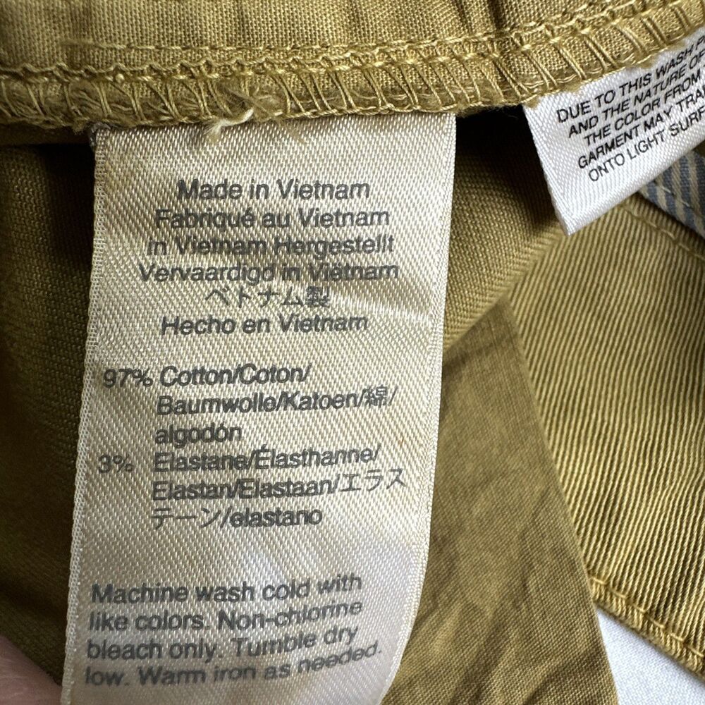 J.Crew 9" Bermuda Chino  Walking Short Sz 12 Camel Brown Mid-Rise Zip Flat Front - Picture 8 of 9